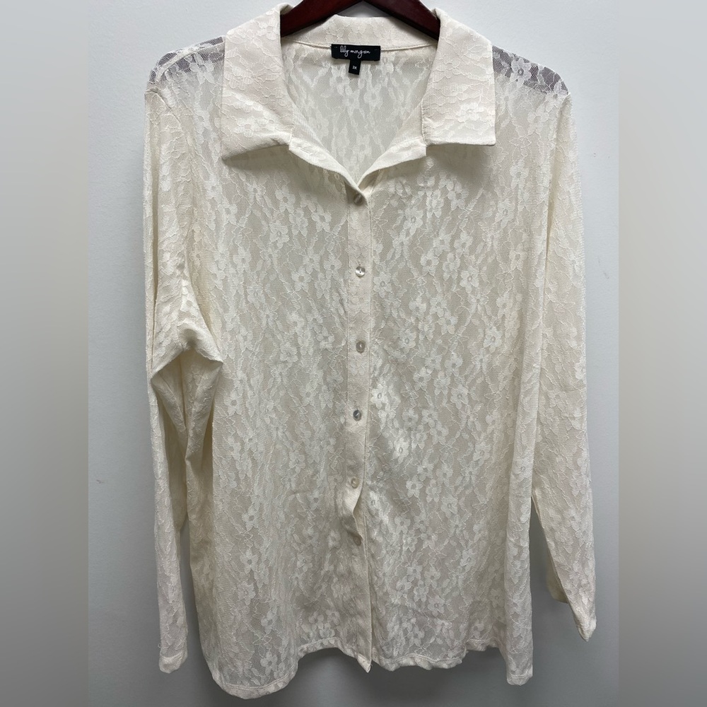 ✨Lily Morgan Eggshell Colour Long Top / Tunic Size 3x